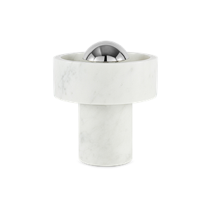 Tom Dixon Stone Transportable Lamp Silver/ Marble