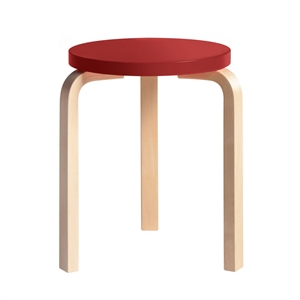 Artek Stool 60 Stool Birch/ Red