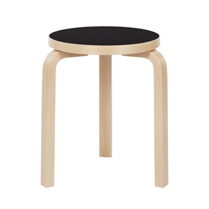 artek 60 Stool Black Laminated Birch