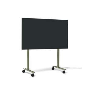 Pedestal Straight Rollin' TV Stand Mossy Green