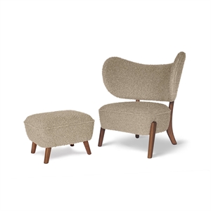 Mazo TMBO Armchair With Pouf Nobilis/Taiga Taupe/Smoked Oak