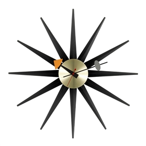 Vitra Sunburst Clock Watch Black/ Brass