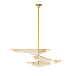 Tala Sycamore 3 Ceiling Light Brass/Dusk Pink