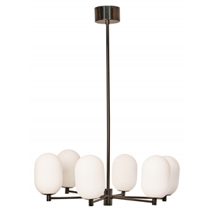 Watt & Veke Noor Chandelier Opal/ Black