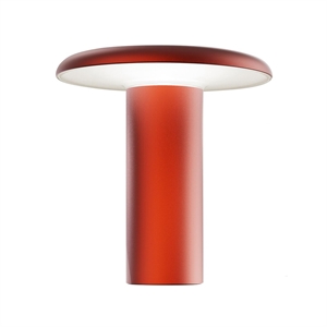 Artemide Takku Portable Table Lamp Anodized Red