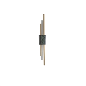 Bert Frank Tanto Wall Lamp Large Brushed Brass/ Green Marble