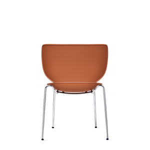 Moooi Hana Dining Chair Unupholstered Set of 2 Terracotta/ Chrome Stackable
