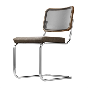Thonet S 32 N Cantilever Dining Chair Chrome/ Walnut