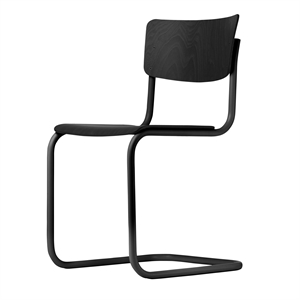 Thonet S 43 Cantilever Dining Chair Black/ Black Stained Beech
