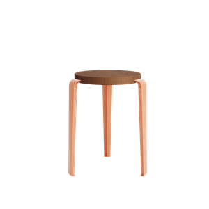 TipToe LOU Stool Stained Oak/Ash Pink