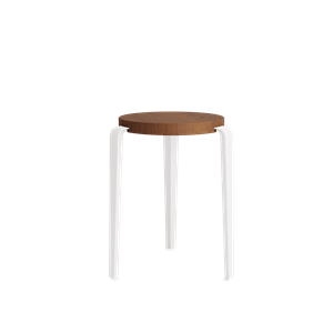 TipToe LOU Stool Stained Oak/Cloudy White