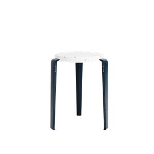 TipToe LOU Stool Recycled Plastic White/ Mineral Blue