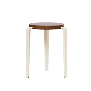 TipToe LOU Stool Stained Oak/Cream White