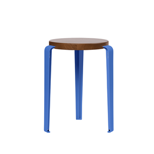 TipToe LOU Stool Stained Oak/Azure Blue