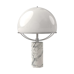 TATO Jil Table Lamp White/Chrome & White Marble