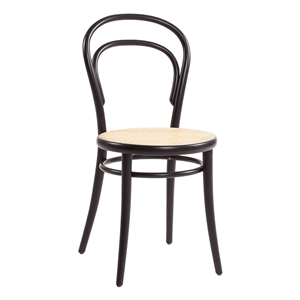 TON No 14 Dining Table Chair Rattan/ Black