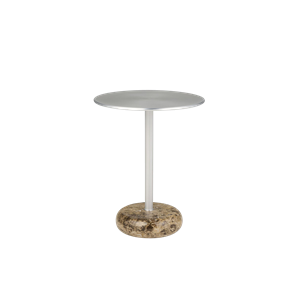 Northern Ton Side Table Small Brown Marble/ Aluminum