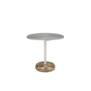 Northern Ton Side Table Large Brown Marble/ Aluminum