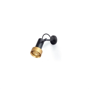 Trizo 21 2Thirty-W1 Honeycomb Wall Lamp Black/ Gold Ring