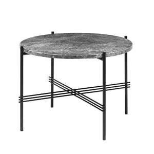 GUBI TS Coffee Table Round Ø55 Black/ Gray Emperador Marble