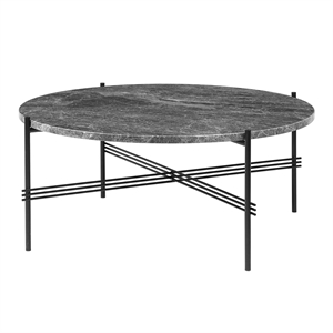 GUBI TS Coffee Table Round Ø80 Black/ Gray Emperador Marble