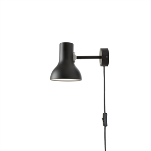 Anglepoise Type 75 Mini Wall Lamp With Cable Jet Black