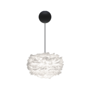 Umage Eos Pendant Mini White with Cannonball Rosette In Black