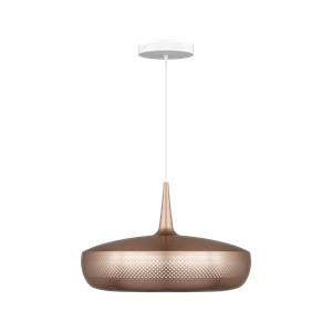 Umage Clava Dine Pendant with Rosette Brushed Copper/ White
