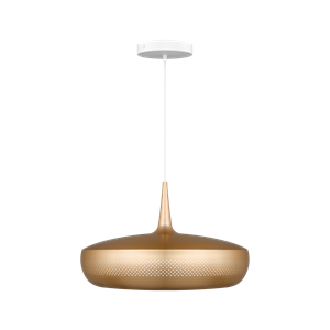 Umage Clava Dine Pendant with Rosette Brushed Brass/ White