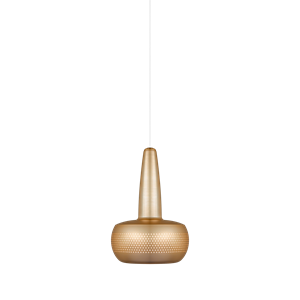 Umage Clava Pendant with Rosette Brushed Brass/ White