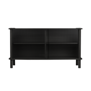 Umage Italic Cabinet 2x Doors Black Oak/Glass