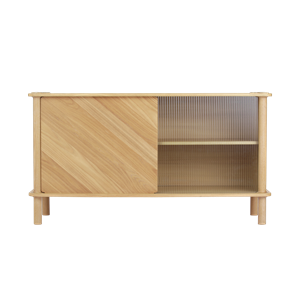 Umage Italic Cabinet 1x1 Doors Oak/Glass