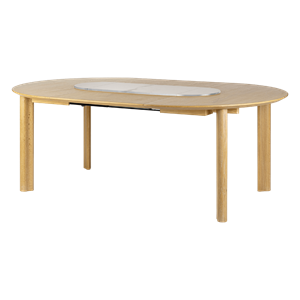 Umage Comfort Circle Smooth Dining Table With Extension Oak/ White/Steel
