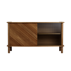 Umage Italic Cabinet 1x1 Doors Dark Oak/Glass