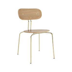 Umage Curious Dining Chair Oak/ Brass Frame