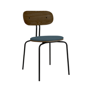 Umage Curious Dining Chair Smoked Oak/ Black/Jet Air Blue