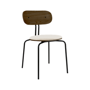 Umage Curious Dining Chair Smoked Oak/ Black/Teddy White