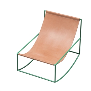 Valerie Objects First Rocking Chair Green/ Leather