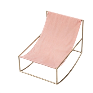 Valerie Objects Rocking Chair Brass/ Pink
