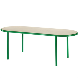 Valerie Objects Wooden Dining Table Oval Green/ Birch