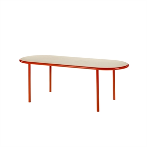 Valerie Objects Wooden Dining Table Oval Red/ Birch