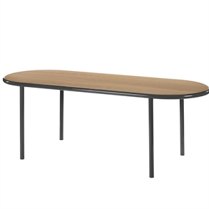 Valerie Objects Wooden Dining Table Oval Black/Cherry