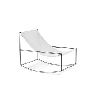 Valerie Object Rocking Armchair Stainless Steel/ White