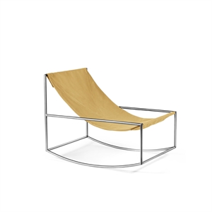 Valerie Object Rocking Armchair Stainless Steel/ Yellow