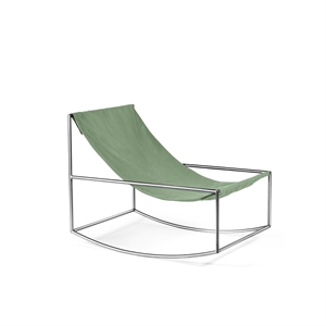 Valerie Object Rocking Armchair Stainless Steel/ Green