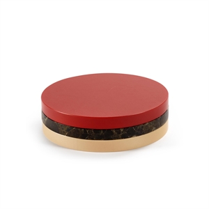 Valerie Object Three Circles Coaster Red/ Black/ Pink