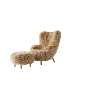 &Tradition Petra VB3 Armchair Sheepskin Honey 50/Oiled Oak Incl. ATD1 Puff