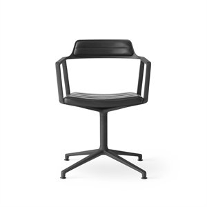 Vipp 452 Swivel Chair Black Leather