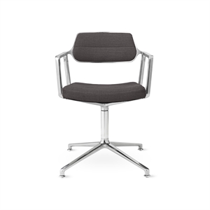 Vipp 453 Swivel Special Edition Swivel Chair With Floor Glides Tide/Dark Brown 