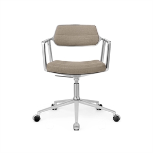 Vipp 453 Swivel+ Swivel Chair with Wheels Aluminum/Dark Sand